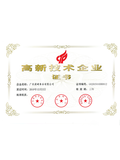 濱崎-高新技術(shù)企業(yè)證書(shū)